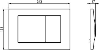 Ideal Standard Septa Pro M1 Control Plate R0127MY