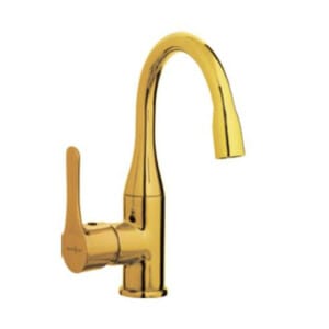 Sarrdesign Trinity Basin Mixer With Swivel Tube Spout Gold SD1048 D GP