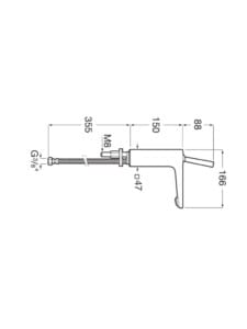 Roca Pals Basin Mixer Chrome A5A306DC00