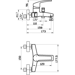 Sarrdesign Amazon Bath Mixer With Diverter SD1121 GP