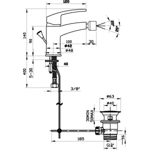 Sarrdesign Amazon Bidet Mixer With Diverter SD1122 D CP