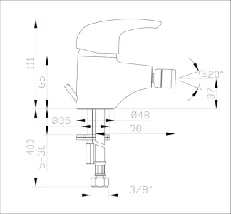 Sarrdesign Kura Single Lever Basin Mixer SD1012 ND CP