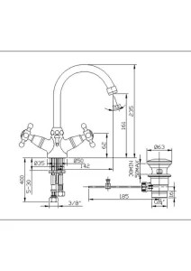Sarrdesign Mesta Basin Mixer With Swivel Tube SD2031 2D CPو