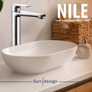 Sarrdesign Nile Basin Mixer High With Pop Up Waste SD1143 D CP