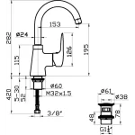 Sarrdesign Segura Basin Mixer Black ,SD1038-D-BC