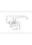 Sarrdesign Segura Wall Kitchen Mixer Chrome SD1036-CP