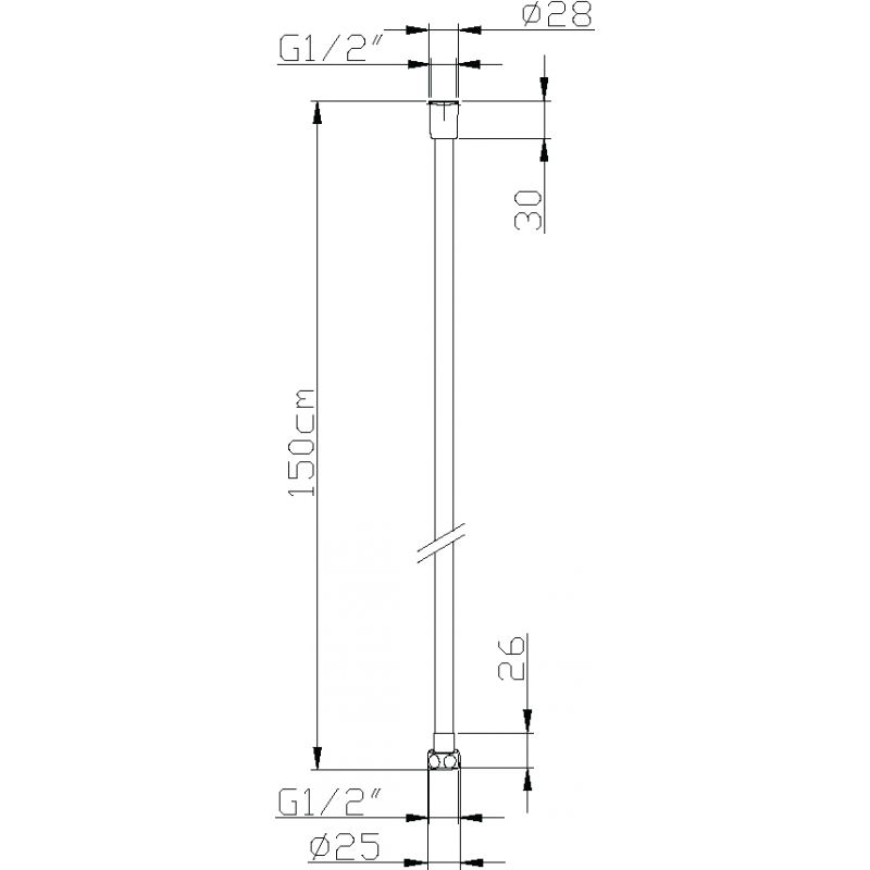 Sarrdesign Shower Hose 1.5 Meter ,SD4090-CP,