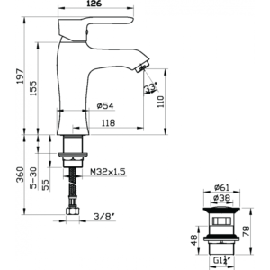 Sarrdesign Trinity Basin Mixer Chrome SD1040 D CP