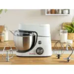 Moulinex Masterchef Gourmet Kitchen Machine ,1100 Watt ,4.6 L ,8 Speeds ,White ,QA510110