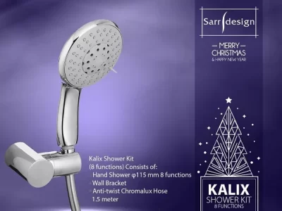 Sarrdesign Kalix Shower Kit 8 Functions Chrome