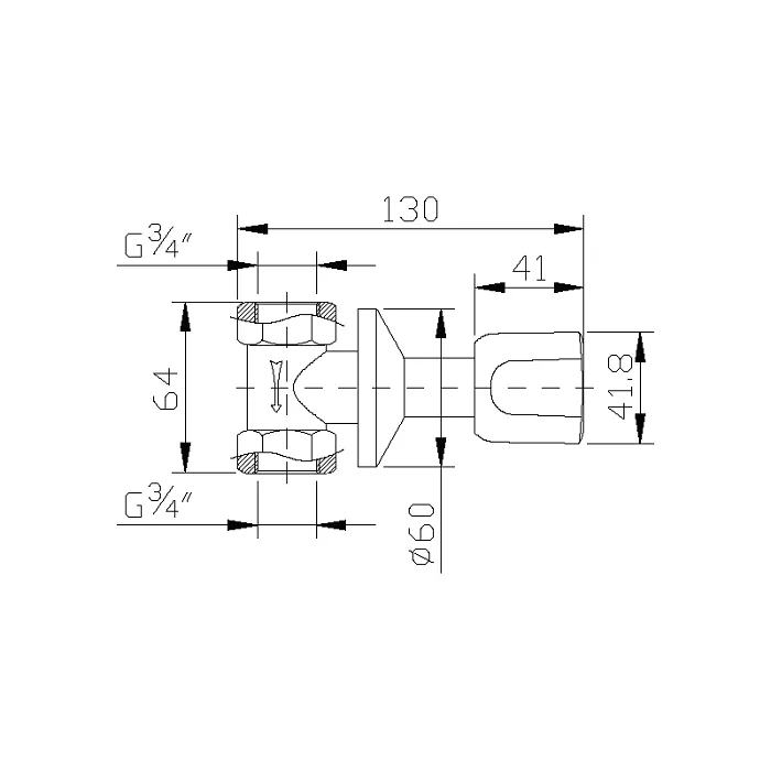 Sarrdesign Rewa Stop Valve ¾ Inch ,SD3113-1-CP