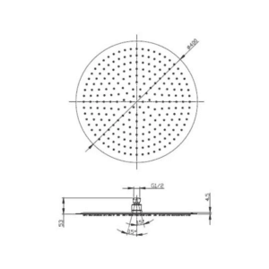 Sarrdesign Round Shower Head 40cm Chrome SD4102 CP