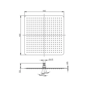 Sarrdesign Square Shower Head Chrome SD4101 CP 1