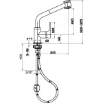 Sarrdesign Tara Kitchen Mixer With Extractable 2 Functions Hand ,SD1057-CP