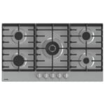 Gorenje Built In Hob 90 cm 5 Gas Burners Cast Iron Stainless ,GW9C51X