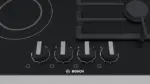 Built In Stove Bosch with Gas and Electric Burners in Black Finish