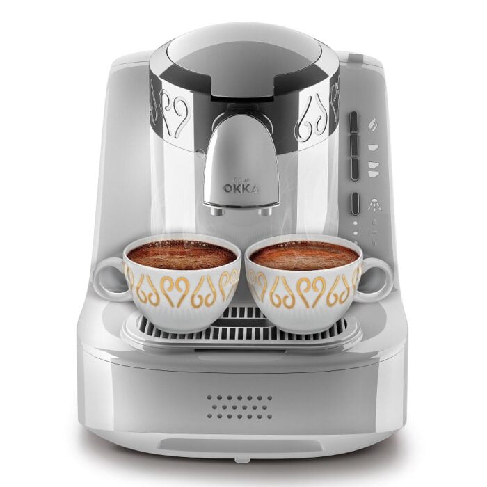 Okka Automatic Turkish Coffee Machine White Chrome, OK002