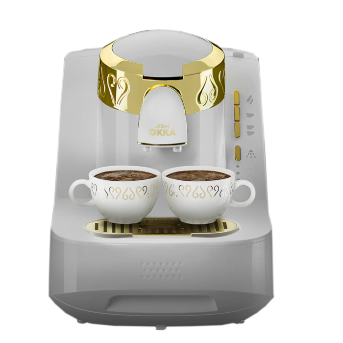 Okka Automatic Turkish Coffee Machine White Gold