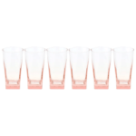 Pasabahce Carre 6 Pieces Pink 305ml