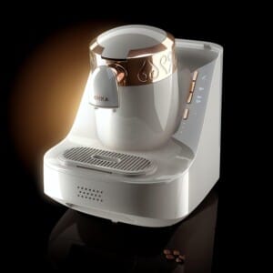 Okka Automatic Turkish Coffee Machine White Copper, OK001