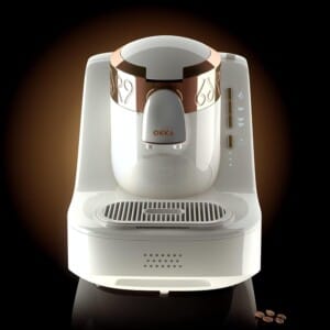 Okka Automatic Turkish Coffee Machine White Copper, OK001
