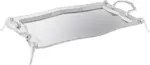 Nehir Zincir Sandblast Tea Tray With Stand