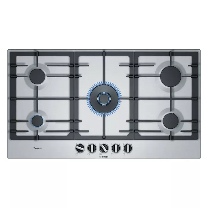 Bosch Series 6 Gas Hob 90 Cm Silver ,PCR9A5B90
