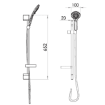 Duravit Shower set 5 Spray Modes With Air Function