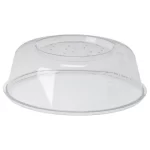 Ikea microwave cover, 26 cm in diameter, made from BPA-free plastic with steam vents to prevent splattering inside the microwave.