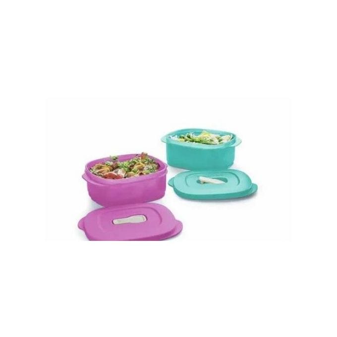 a couple of plastic containers 