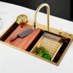 Wintle Smart Kitchen Sink Stainless Steel 45x75cm Rose Gold