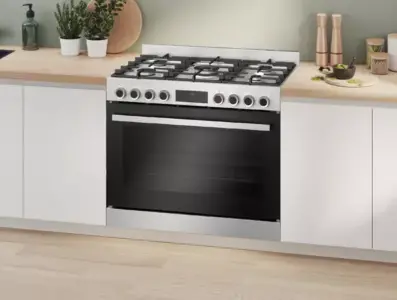 Gas range cooker Stainless steel