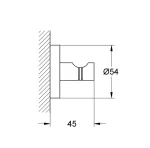 Grohe Essentials Robe Hook Brushed Cool Sunrise ,40364GN1