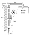 Grohe Tempesta Cosmopolitan 250 Cube Shower System ,26694000