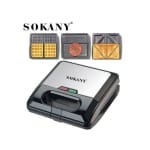Sokany 3 In 1 Waffle And Sandwich Maker 750W, KJ303