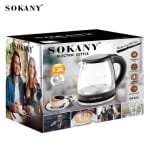 Sokany Glass Water Kettle 1850W 1 Liter, SK613