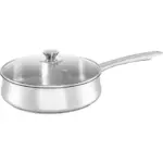 Zahran Stainless Steel Classic Saute Pan With Glass Lid ,22cm ,330031222