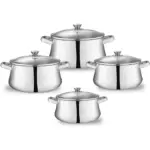 Zahran Stainless Steel Stewpot Set With Glass Lid ,4300006808