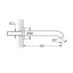 Grohe Essence Bath Spout ,13449AL1,