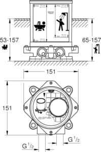 Grohe Rough In Set %C2%BD Inch 45984001 1