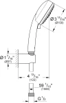 Grohe Tempesta Cosmopolitan 100 Wall Holder Set 3 Sprays, 27588002