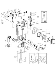 Grohe Uniset 2 IN1 Set For WC 38723001