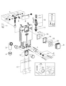 Grohe Uniset 2 IN1 Set For WC 38825000m