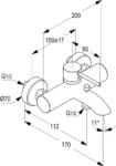Kludi Rak Profile Star single lever bath and shower mixer ,RAK-14102