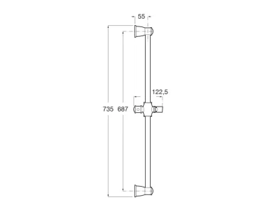 Roca Classic Shower Rail 700mm A5B3450C00