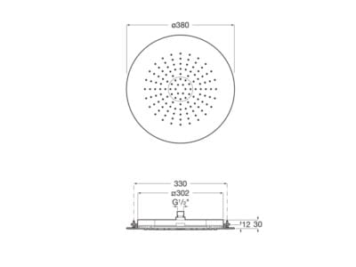 Roca Raindream Shower Head 38cm A5B3150C00
