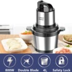 Sokany Chopper With Stainless Body 4L 800W, SK-7028