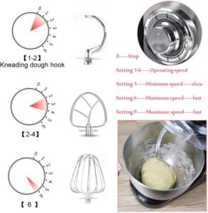 Sokany Digital 10L 2000W Dough Mixer Knead with Roller, SC-623E