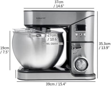 Sokany Digital 10L 2000W Dough Mixer Knead with Roller, SC-623E