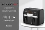 Sokany Double Door Air Fryer 10L 2800W Black, SK-8047